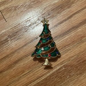 Christmas tree brooch